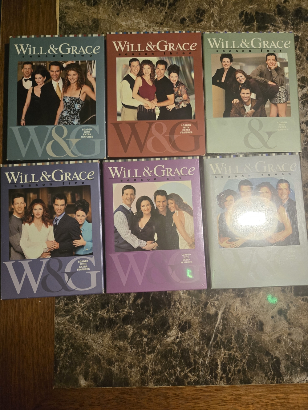 Will & Grace Seasons 2,3,4,5,6 & 7.
